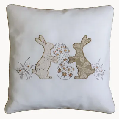 Produktbild von Kissenhülle 40x40 cm Stickerei Ostern Osterei  40 x 40 cm Kissenhülle