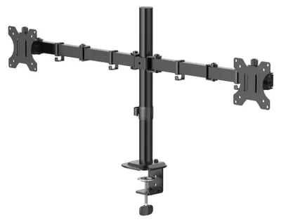 Immagine prodotto di Supporto per monitor, 2 schermi, regolazione in altezza, rotazione/inclinazione, 13"-35"