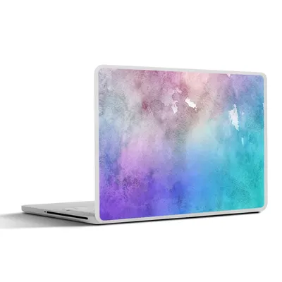 Produktbild von MuchoWow® Laptop Aufkleber Sticker Cover Aquarell - Lila - Braun - Grün 30x21 cm - Sticker für Laptop - Selbstklebend