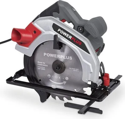 Zdjęcie produktu dla Pilarka Tarczowa Powerplus 1200W, Tarcza 185mm, Głębokość Cięcia 65mm, 5500 obr/min, 24 Zęby