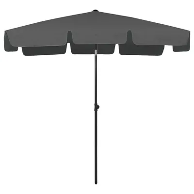 Zdjęcie produktu dla vidaXL Parasol plażowy antracytowy 200x125 cm