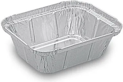 Produktbild von 500x Alu-Servierschalen Aluschale Menüschale Grillschale 250ml 129x103x34mm