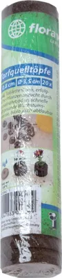 Produktbild von Torfquelltöpfe / Torfquelltabs classic floraworld Ø3,5cm 20 Stück