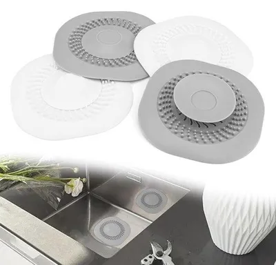 Imagen del producto de Juego de filtros de 4 piezas: doble filtración y diseño antiobstrucción. Adecuado para ducha, lavabo y bañera