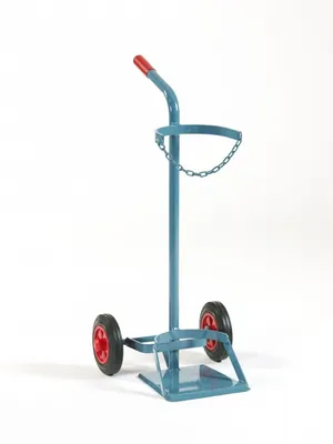 Produktbild von NIES Modellserie F1 Flaschenwagen für 40 l Ø 210 oder 50 l Ø 230, Variante:Mit Standplatte und Vollgummireifen 200 mm