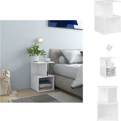Immagine prodotto di vidaXL Comodino bianco 35x35x55 cm materiale legno - Comodini