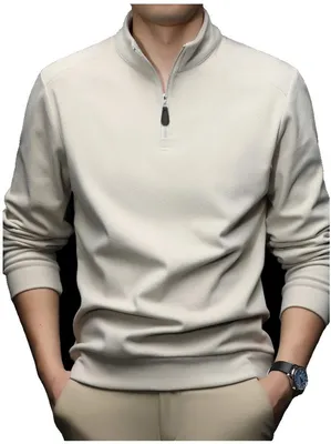 Productafbeelding van Currero Quarter Zip Heren M-beige S