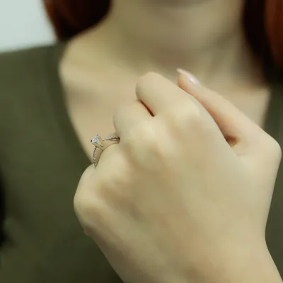 Produktbild von 0,40 Carat Solitär Diamantring 14 Karat Weißgold - 56 (17,80 mm)