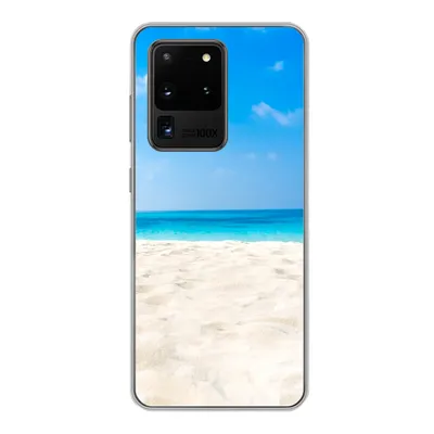 Produktbild von MuchoWow® Handyhülle Schutzhülle Hülle für Samsung Galaxy S20 Ultra Strand - Meer - Sand Silikon Softcase Handy Hülle - Karteninhaber