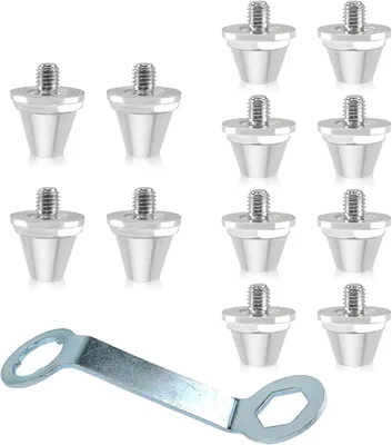Produktbild von Ersatznoppen für Fußballschuhe, Aluminium, 12 Stück, 11 mm und 13 mm, Fußballzubehör