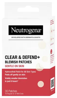 Zdjęcie produktu dla Plastry na niedoskonałości skóry Sensitive Clear & Defend – 30 sztuk