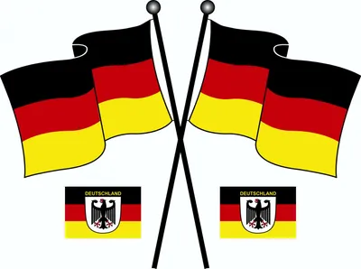 Produktbild von Aufkleber Deutschland Flaggen 3er-Set 310 x 210 mm Deutschland Fanartikel