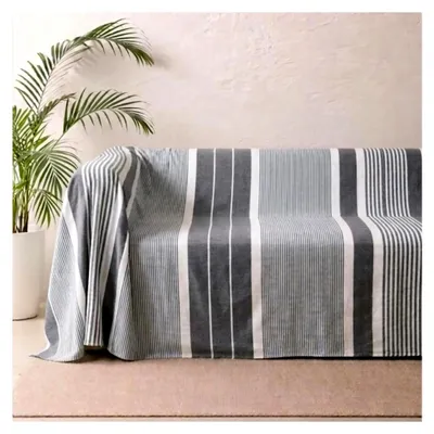Produktbild von Leichte Tagesdecke für den Sommer - Kühl, Weich, Vielseitig - Ideal als Sommerdecke, Dünne Sofadecke, Bettüberwurf oder Sommerlicher Wohndecke - Grau, 170 x 260 cm