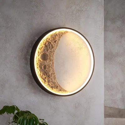 Obrázek produktu pro 3D Měsíční nástěnné svítidlo - stmívatelné LED pro ložnici, obývací pokoj, dětský pokoj 30cm