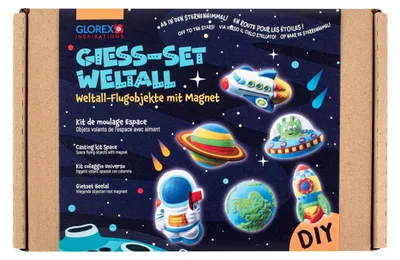 Produktbild von GLOREX Giess-Set Weltall Pappkarton