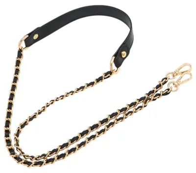 Produktbild von Taschenriemen - Kombination aus Leder und Metallkette - Schultergurt für Umhängetaschen - 120 cm