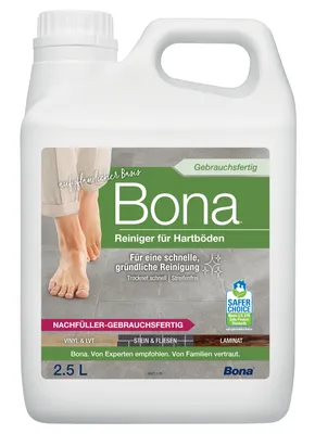 Produktbild von Bona Stein-, Fliesen- und Laminatreiniger Nachfüllkanister 2,5 L, gebrauchsfertiger und streifenfreier Reiniger für Hartböden