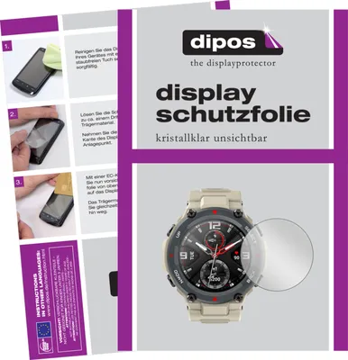 Produktbild von 5x Schutzfolie für Huami Amazfit T-Rex klar Displayschutzfolie Folie Display Schutz dipos