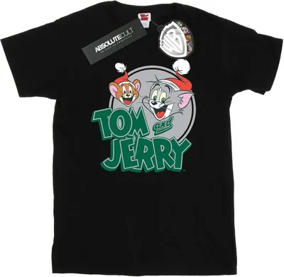 Produktbild von Tom And Jerry - "Christmas Greetings" T-Shirt für Herren BI52088 (XXL) (Schwarz)