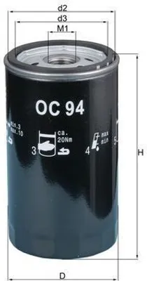 Produktbild von Ölfilter KNECHT OC 94