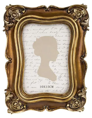 Vintage Fotolijst 4x6 Zoll, Bronze, mit Glasfront