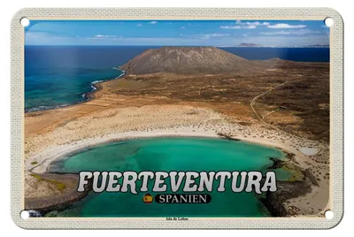 Produktbild von Blechschild Reise 18x12cm Fuerteventura Spanien Isla de Lobos Insel