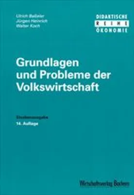 Produktbild von Grundlagen und Probleme der Volkswirtschaft