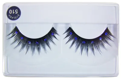 Produktbild von Künstliche Wimpern mit Schmucksteinen Farbe: Blau