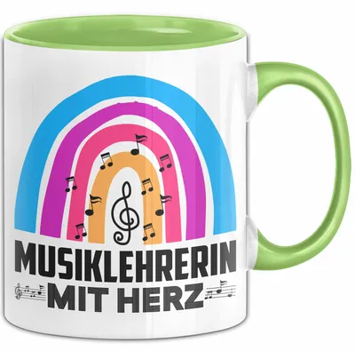 Produktbild von Musiklehrerin Mit Herz Tasse Lustiges Geschenk Für Musik-Lehrerin (Grün)