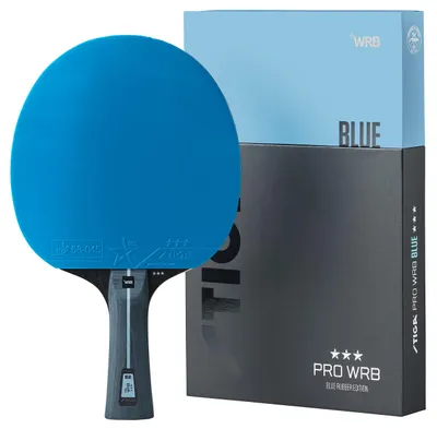 Produktbild von STIGA Tischtennisschläger Pro WRB Blue Edition - 3-Sterne Tischtennis Schläger mit Blauem Belag