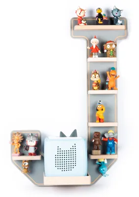 Obrázek produktu pro Dřevěná polička písmeno J pro figurky Toniebox Tonies