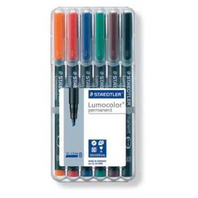 Obrázek produktu pro STAEDTLER 314 WP6 - černá - modrá - hnědá - zelená - oranžová - červená - průhledná - polypropylen (PP) - 2,5 mm - 1 kus(y)