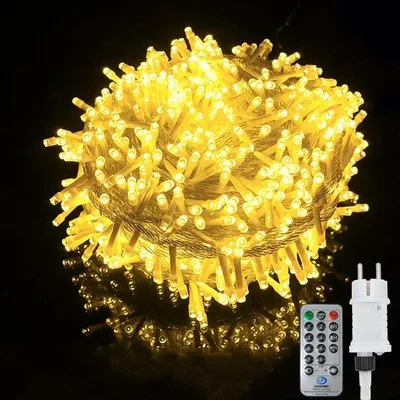 Image de Guirlande lumineuse d'extérieur, blanc chaud, 20 m, 200 LED