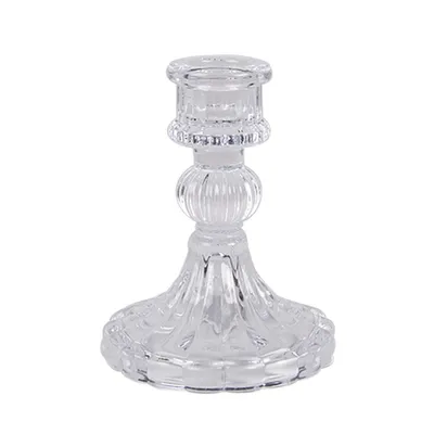 Zdjęcie produktu dla Clayre & Eef Świecznik Ø 8x11 cm przezroczyste szkło