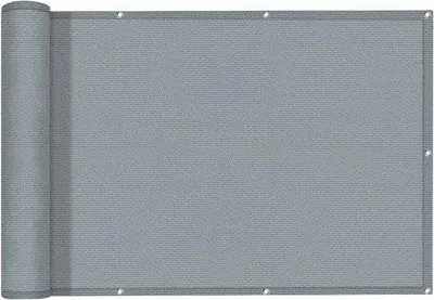Immagine prodotto di Ibenzoa® Schermo per balcone realizzato in poliestere impermeabile con protezione UV, resistente agli agenti atmosferici, dimensioni 0,9 x 5 m, colore grigio chiaro