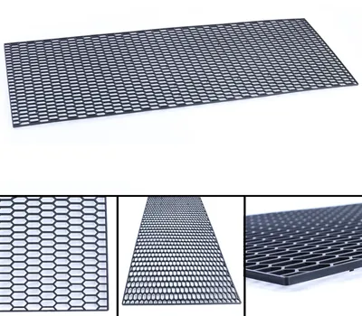 ABS Kunststoff Waben Gitter Grob Schwarz 120 x 40cm Sport Race Stoßstange Grill – Produktansicht