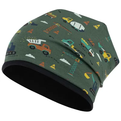 Produktbild von Mütze Junge Kindermütze Übergangsmütze Beanie Fahrzeuge, Gr. 50/52, Grün-Baustelle