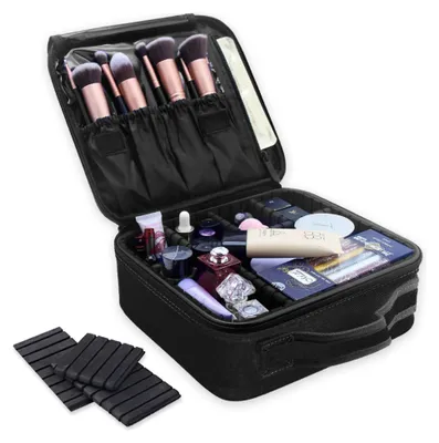Immagine prodotto di Confibel Astuccio per cosmetici - Astuccio per make-up con scomparti regolabili - Beauty case per make-up e nail stylist - 26 x 23 x 9 cm