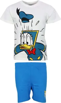 Produktbild von Disney Donald Duck Kinder Jungen Schlafanzug Pyjama – Hellblau / 104