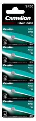 Produktbild von Camelion Knopfzelle,Uhrenbatterie SR60/SR60W / G1 / LR621 / 364/164 / SR621 5er Blister