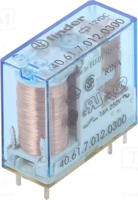 Produktbild von 1x Relais: elektromagnetisch USpule : 12VDC   16A/250VAC 40.61.7.012.0300 Elektrom