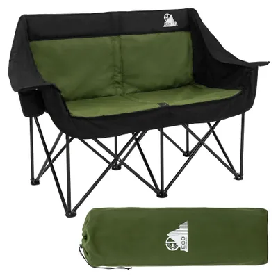 Produktbild von Solidchoice – Klappbarer Campingstuhl für 2 Personen mit Getränkehaltern