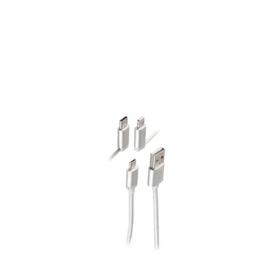 Produktbild von shiverpeaks BS14-50067, 1 m, USB A, USB C/Micro-USB B/Lightning, 0,48 Gbit/s, Weiß