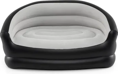 Immagine prodotto di COSTWAY Divano gonfiabile, divano a 2 posti con superficie floccata e braccioli, divano gonfiabile, letto gonfiabile per esterni e interni 143x96x74cm