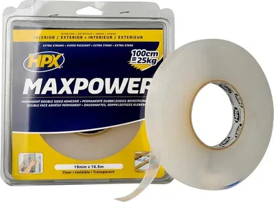Zdjęcie produktu dla Przezroczysta taśma dwustronna HPX 19 mm x 16,5 m - HT1916
