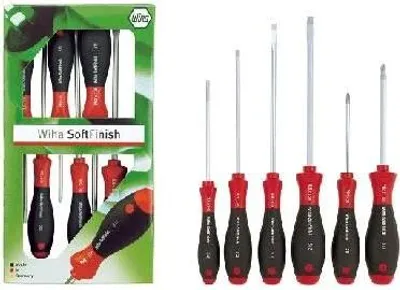 Produktbild von Wiha Schraubendrehersatz 6-teilig Kreuz-/Schlitz SpftFini