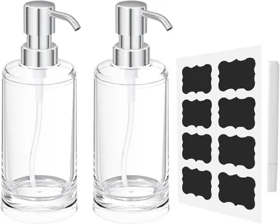 Produktbild von Seifenspender-Set aus Kunststoff - transparent für Küche und Bad