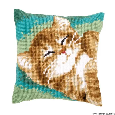 Produktbild von Vervaco PN-0157982 Kreuzstichkissen Katze