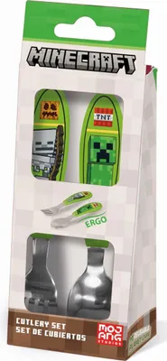 Obrázok produktu pre Minecraft Core kovová ergo súprava príborov, 2 kusy