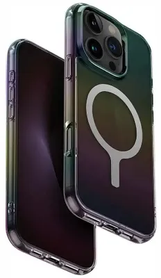 Produktbild von Uniq Iridescia Hülle Für Iphone 16 Pro Magclick Charging Mitternacht